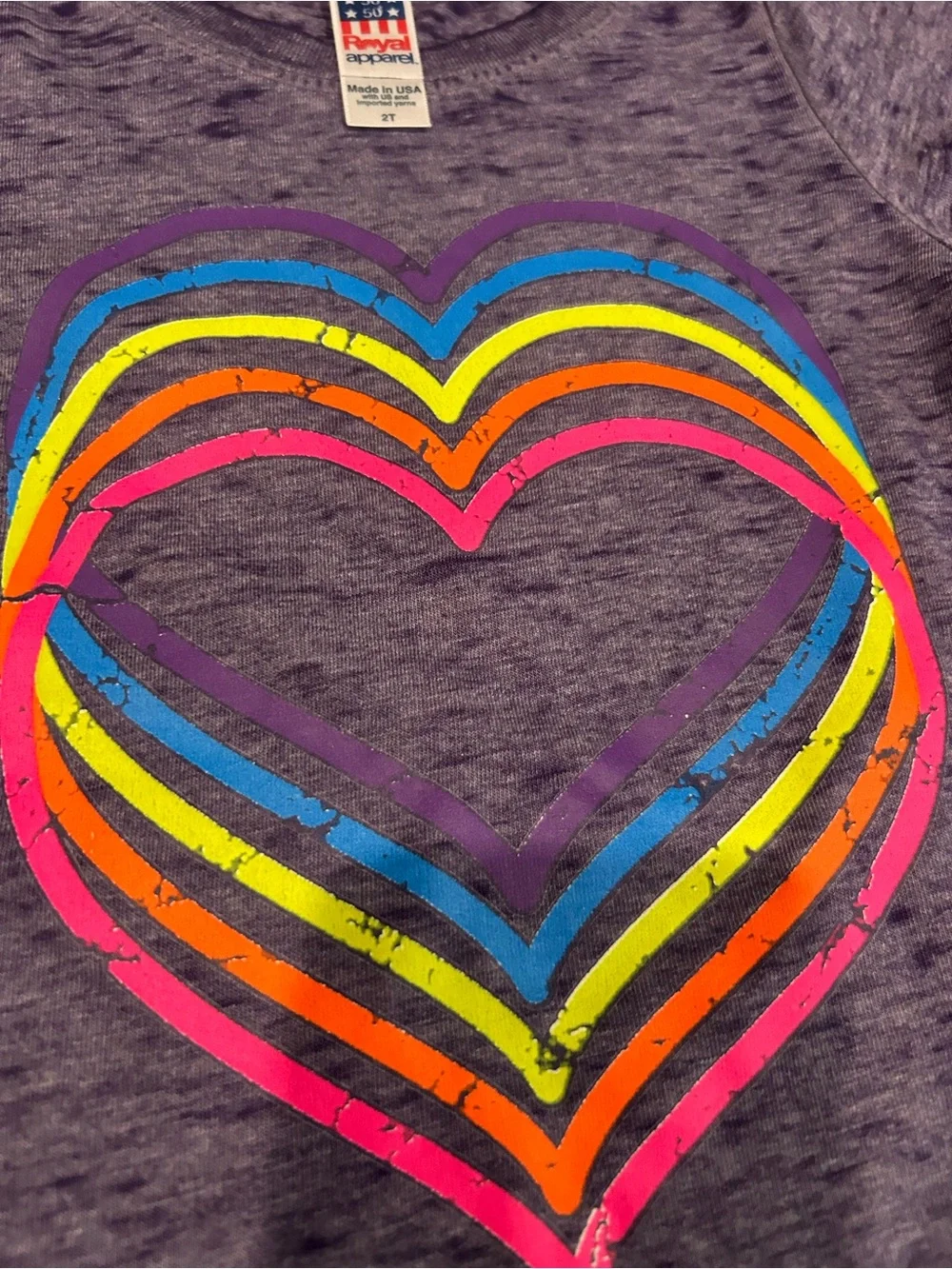 Royal Apparel Toddler Pink & Purple Graphic Tee Set Size 2T & 3T